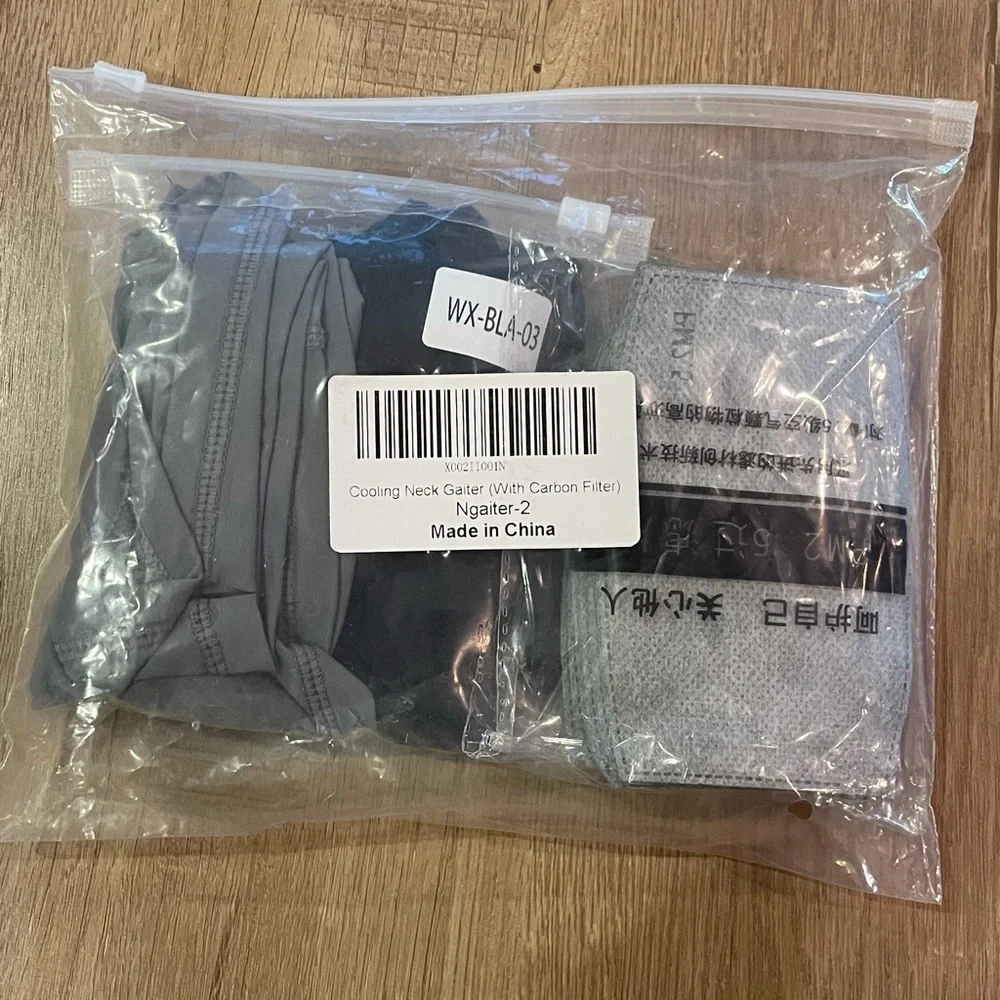 Face mask neck cover 2 pcs+12 filters‎ NWT